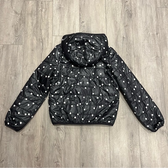 Joe Fresh Black & White Polka Dot Puffer Jacket - Kids Size L - Picture 2 of 5